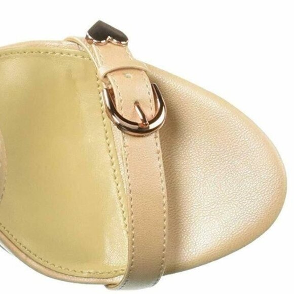 Katy Perry Noelle-Metallic Shine Tan Beige Sandals Shoes 9.5 NIB - Picture 4 of 6